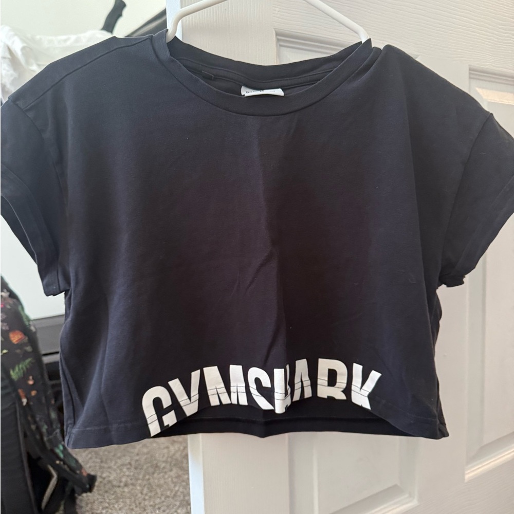 Gymshark Black Tee with White Logo